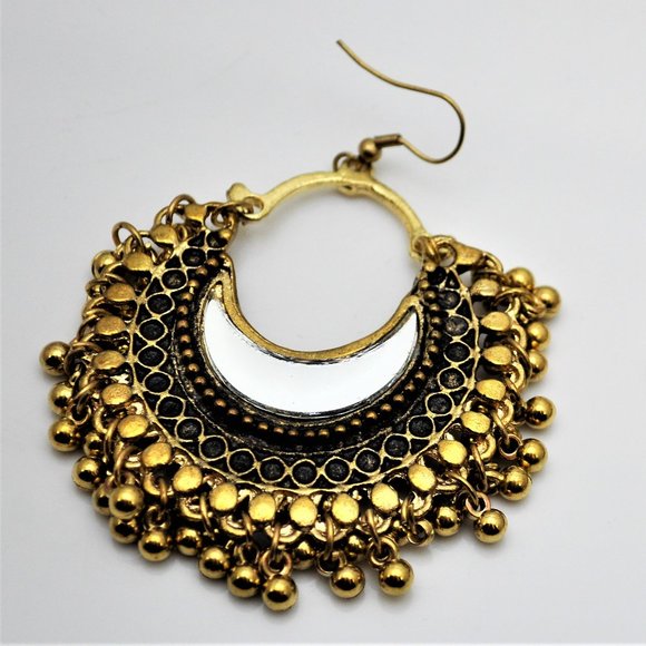 Sun & Moon Tibetan Earrings - Picture 2 of 3